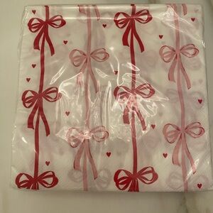 Target Red and Pink Bow Disposable Napkins